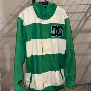 DC Vibrant Green and White Outerwear
